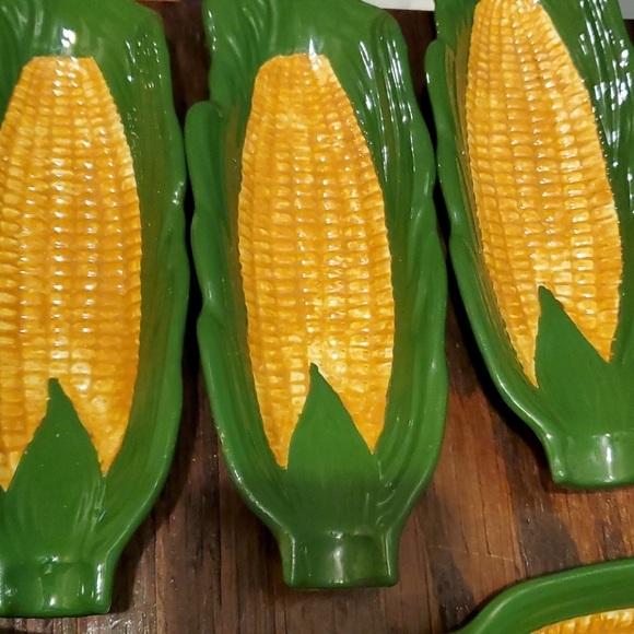 Set Of 6 Vintage Corn Dishes - Picture 2 of 16